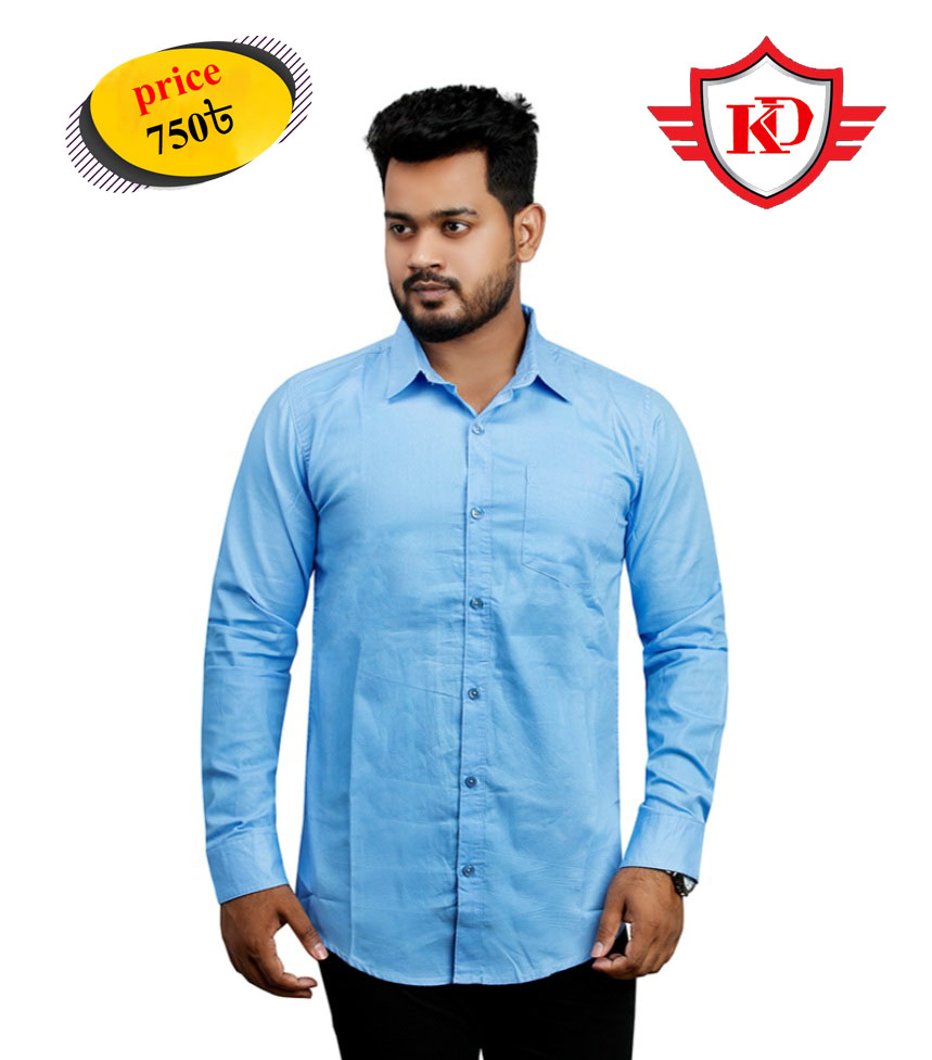 Solid Casual Long Shirt for Men Slim Fit