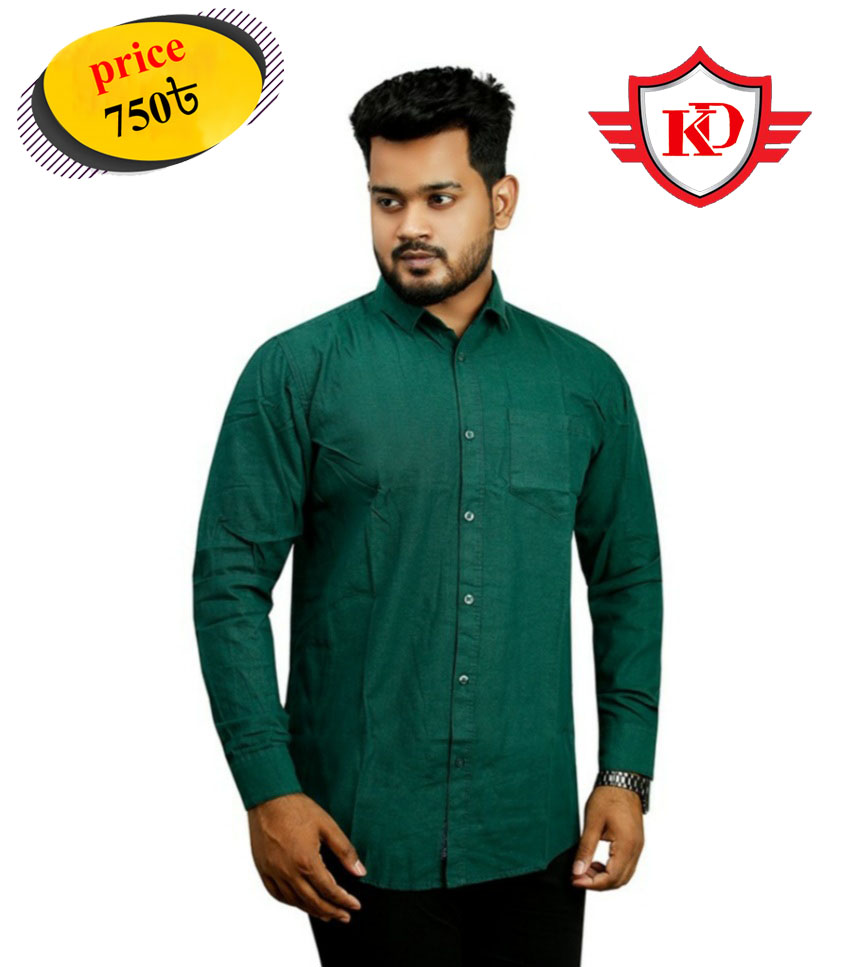 Comfortable Cotton Solid Casual Long Shirt for Men Slim Fit