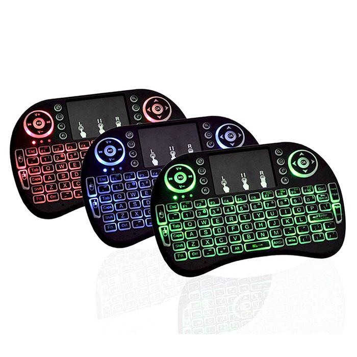 Backlit Mini Keyboard With Touchpad Mouse-3 Colour Changable-Gaming Keyboard Wireless Keyboard With Mouse Wireless Mouse Keyboard Combo