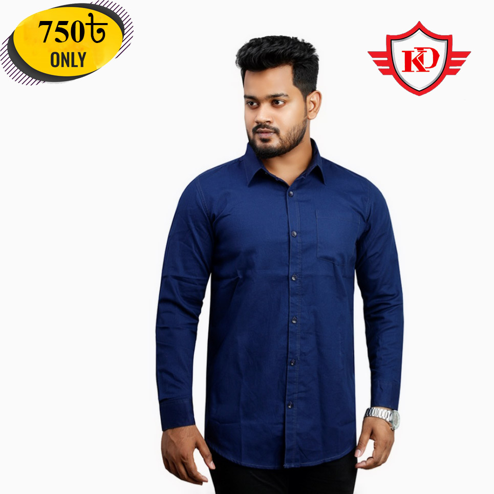 Comfortable Cotton Solid Casual Long Shirt for Men Slim Fit