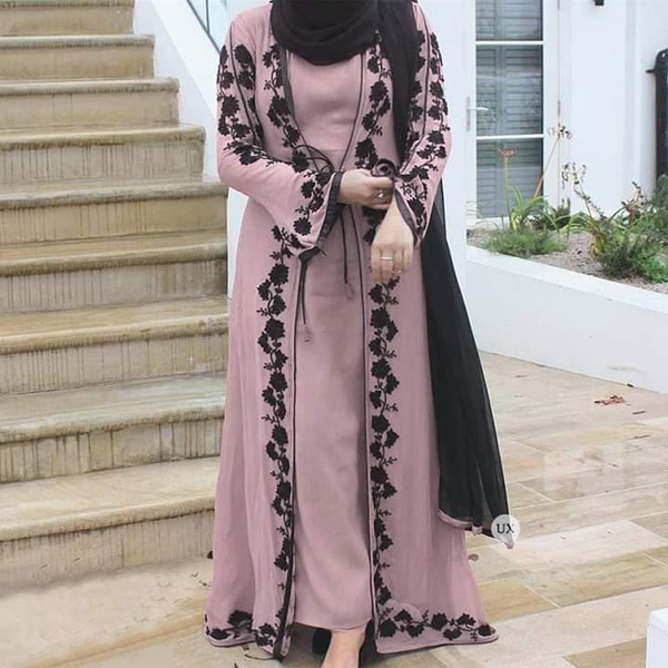 Embroidery work Arabian Borka muslim traditional outwear for women