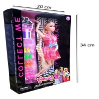 Barbie Doll, Baby girls Fashion Barbie Angel Doss with Dress Many accessories Doll set.