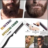 Beard and Hair Straightening Brush, Electric Styler Comb for Men with Side Hair