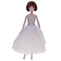 Fashion Handmade White Short Wedding Evening Party Dress Outfit For Kurhn Doll