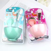 keli makeup mask bowl set pink and bule face set brush mask