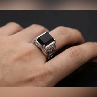 Style popular fashion Stainless Steel men stone Ring