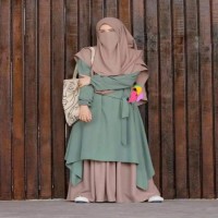 Dubai Cherry Full Set 4 Part Borka For Women Fashion Square BD