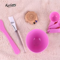 keli makeup mask bowl set pink and bule face set brush mask