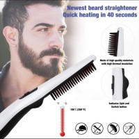 Beard and Hair Straightening Brush, Electric Styler Comb for Men with Side Hair
