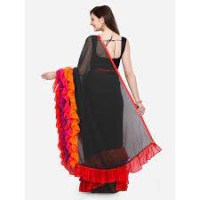Indian Soft Weightless Georgette Saree With Matching Blouse Piece for Women