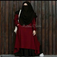 Dubai Cherry Full Set 4 Part Borka For Women Fashion Square BD