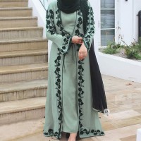 Embroidery work Arabian Borka muslim traditional outwear for women