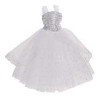 Fashion Handmade White Short Wedding Evening Party Dress Outfit For Kurhn Doll