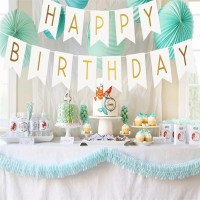 Happy Birthday Banner Boys Girl Paper Bunting Garland Banners Flags Baby Shower Decoration Birthday Party Supplies Decorete
