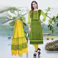 Stylish Block Printed Cotton Salwar Kameez For Women