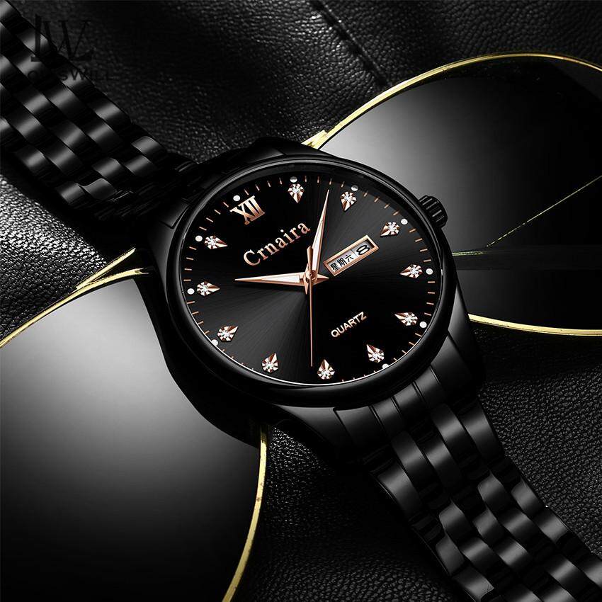 LouisWill Men Travel Fashion Watch Quartz Steel Strip Watches 30m Waterproof Luxury Luminous Business Wristwatches Outdoor Exercise