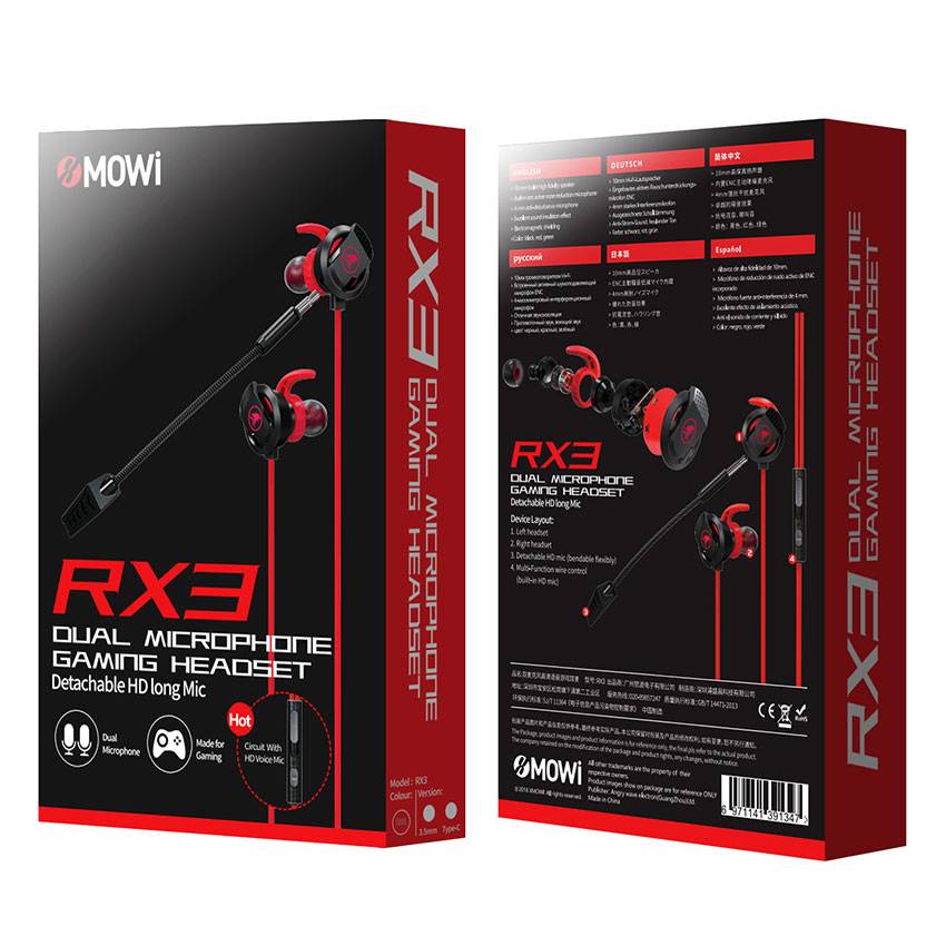 Plextone Mowi RX3 Dual Microphone Gaming Earphone