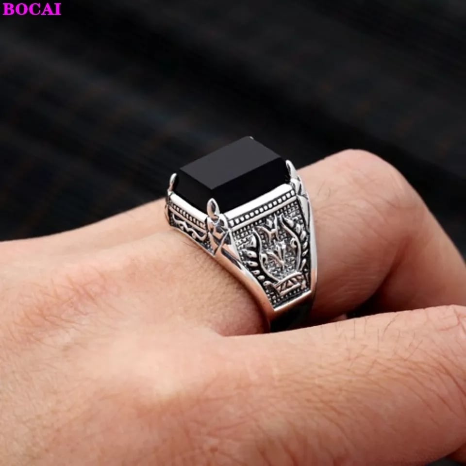Style popular fashion Stainless Steel men stone Ring