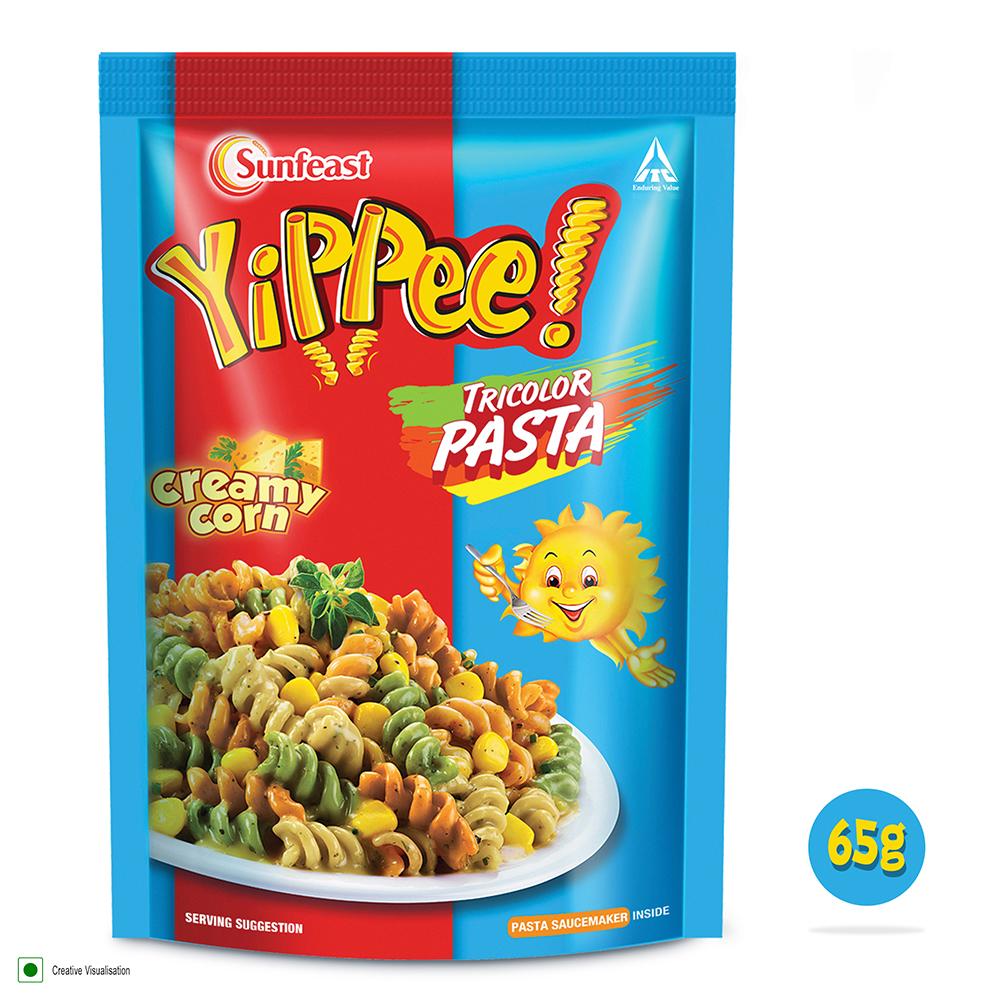 Sunfeast Yippee Tricolor Pasta Creamy Corn - 65gm INDIAN