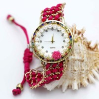 NRAW4 FB2 Red Nylon Women Watch (free size) Ladies Bracelet Girls